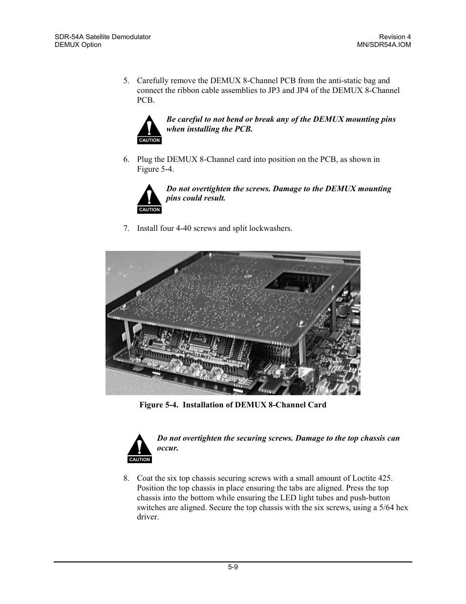Comtech EF Data SDR-54A User Manual | Page 43 / 96