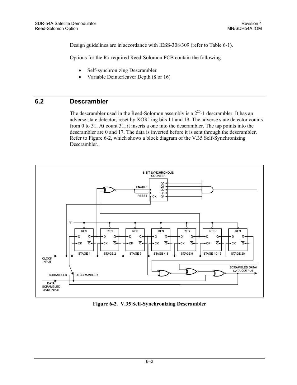 Descrambler, 2 descrambler | Comtech EF Data SDR-54A User Manual | Page 48 / 96