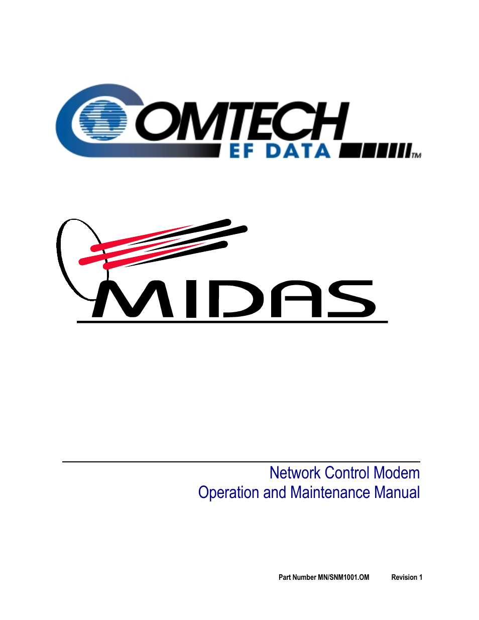 Comtech EF Data SNM-1001 User Manual | 103 pages