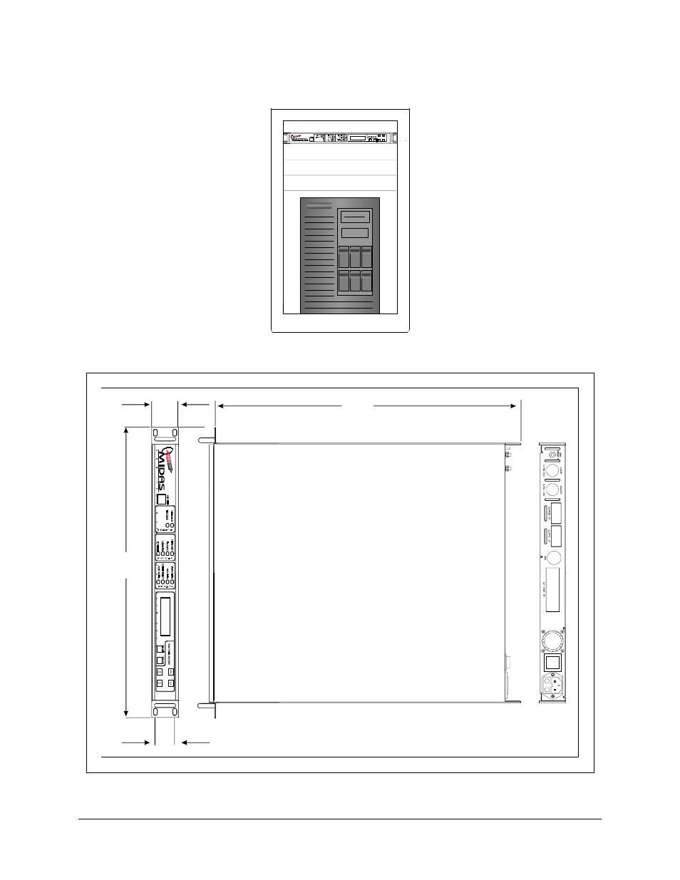 Figure 2-1. typical rack elevation, Figure 2-2. chassis dimensional drawing | Comtech EF Data SNM-1001 User Manual | Page 24 / 103