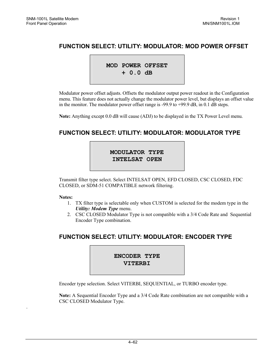 Comtech EF Data SNM-1001L User Manual | Page 126 / 344