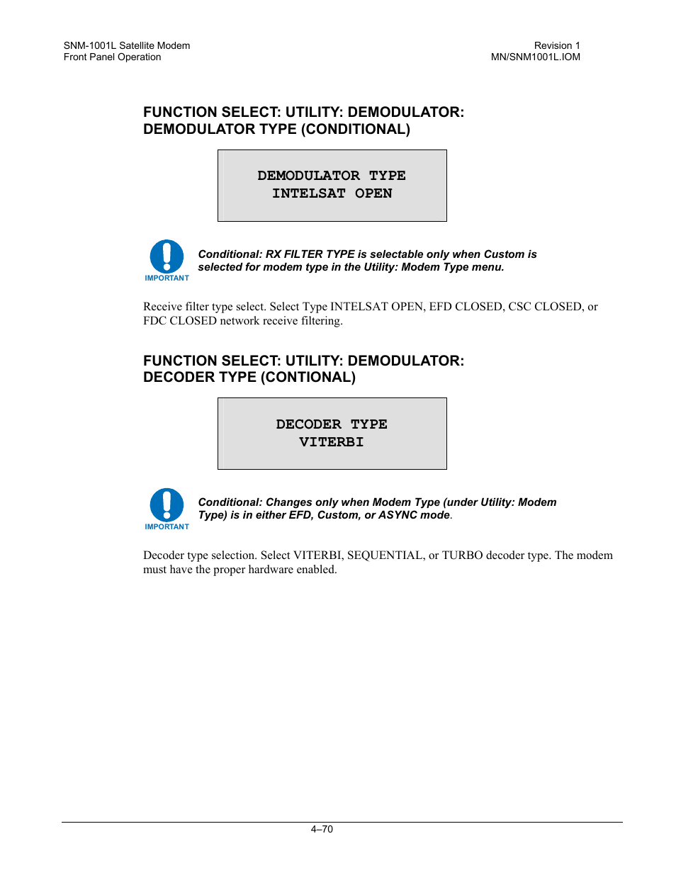 Comtech EF Data SNM-1001L User Manual | Page 134 / 344