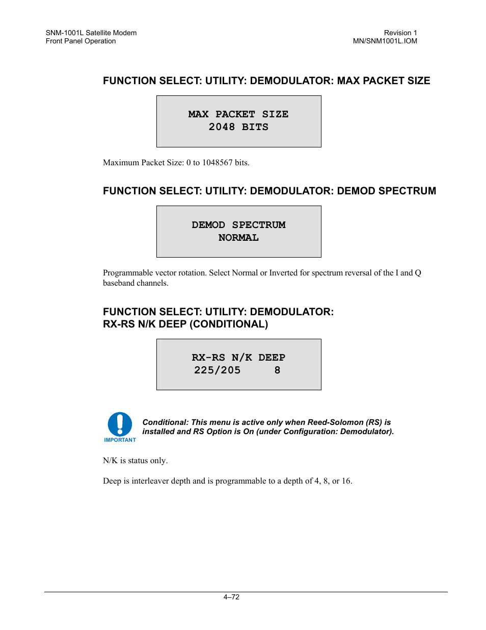 Comtech EF Data SNM-1001L User Manual | Page 136 / 344