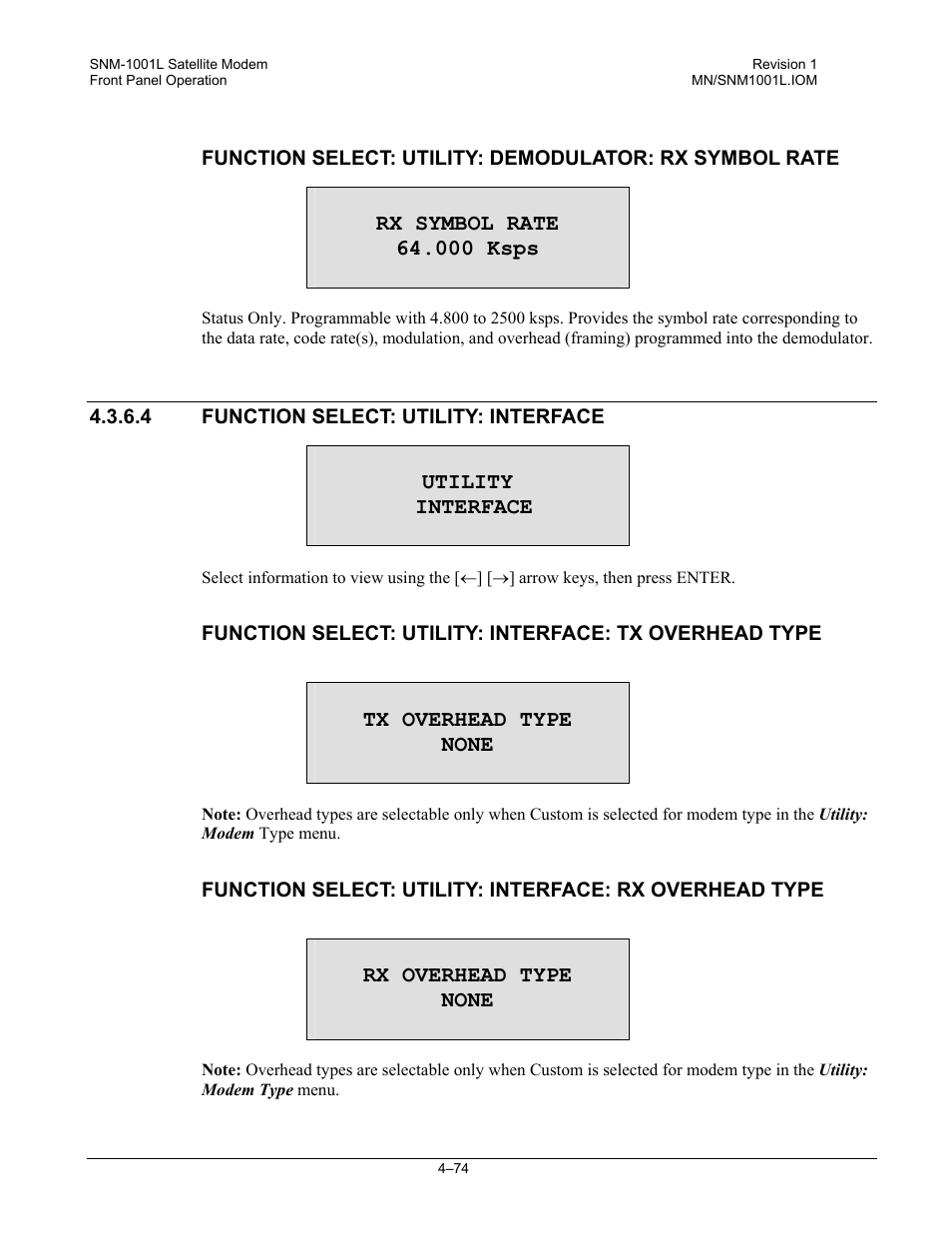 Comtech EF Data SNM-1001L User Manual | Page 138 / 344