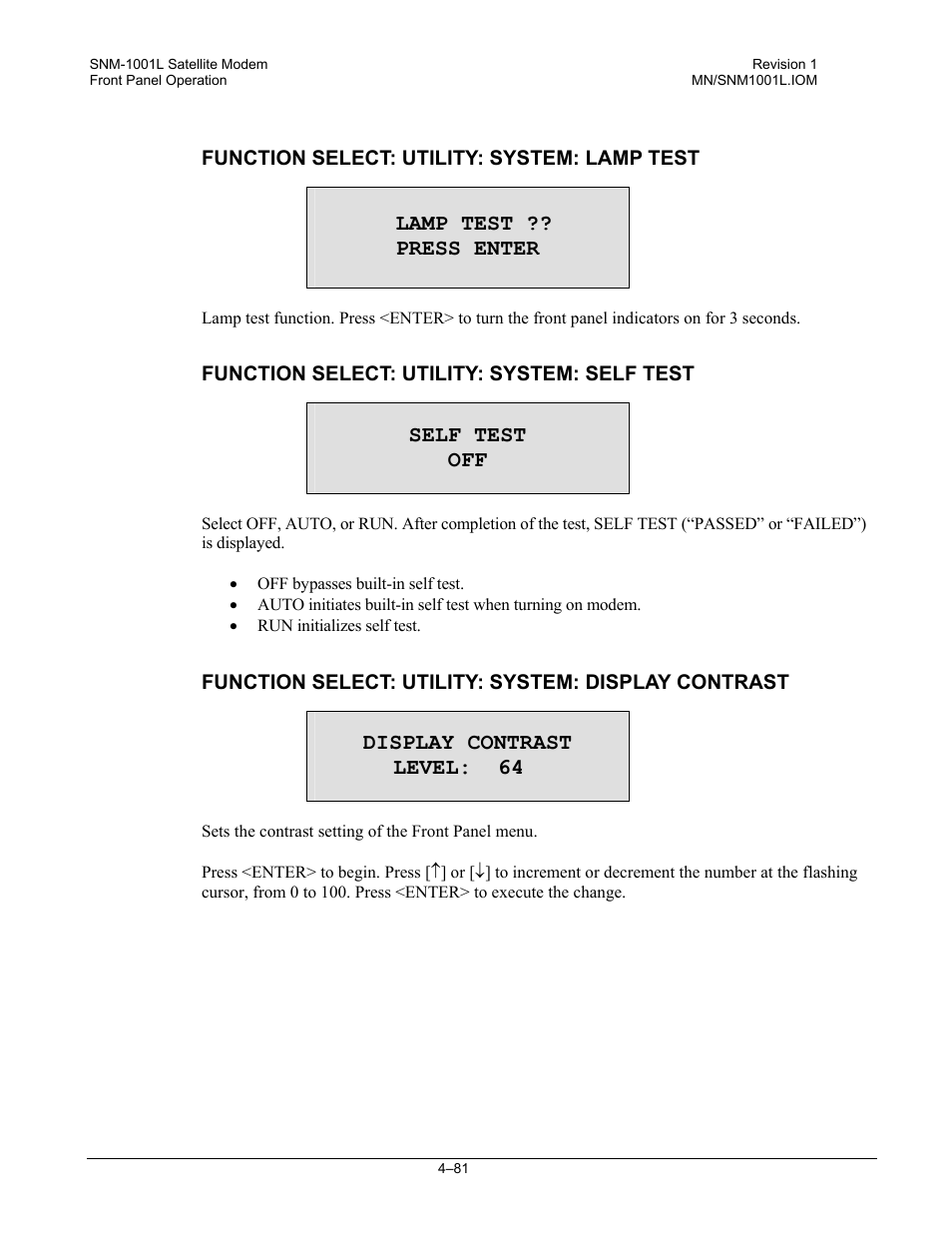 Comtech EF Data SNM-1001L User Manual | Page 145 / 344