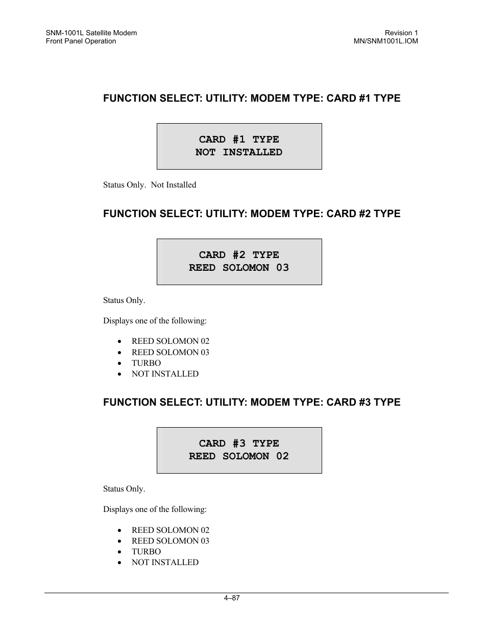 Comtech EF Data SNM-1001L User Manual | Page 151 / 344