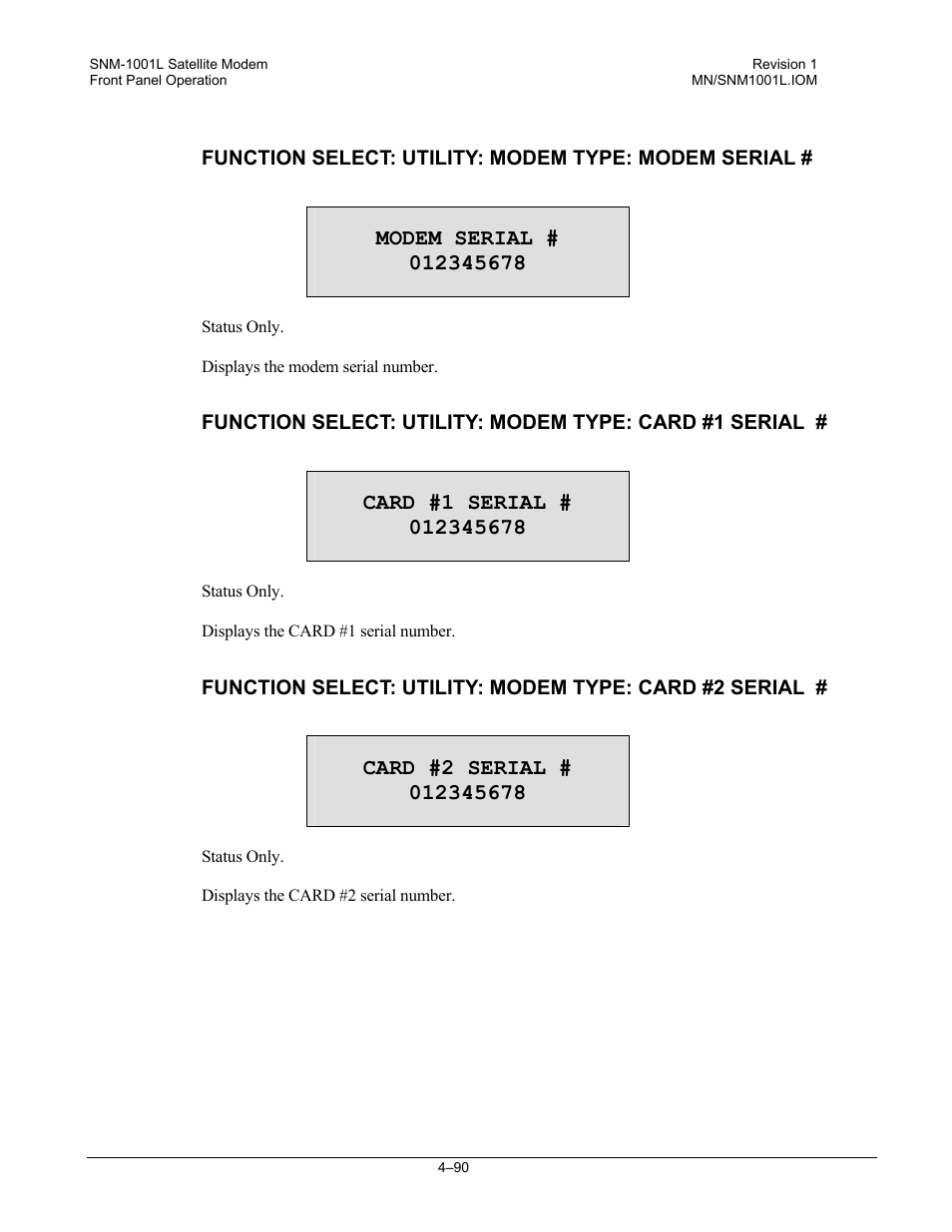 Comtech EF Data SNM-1001L User Manual | Page 154 / 344