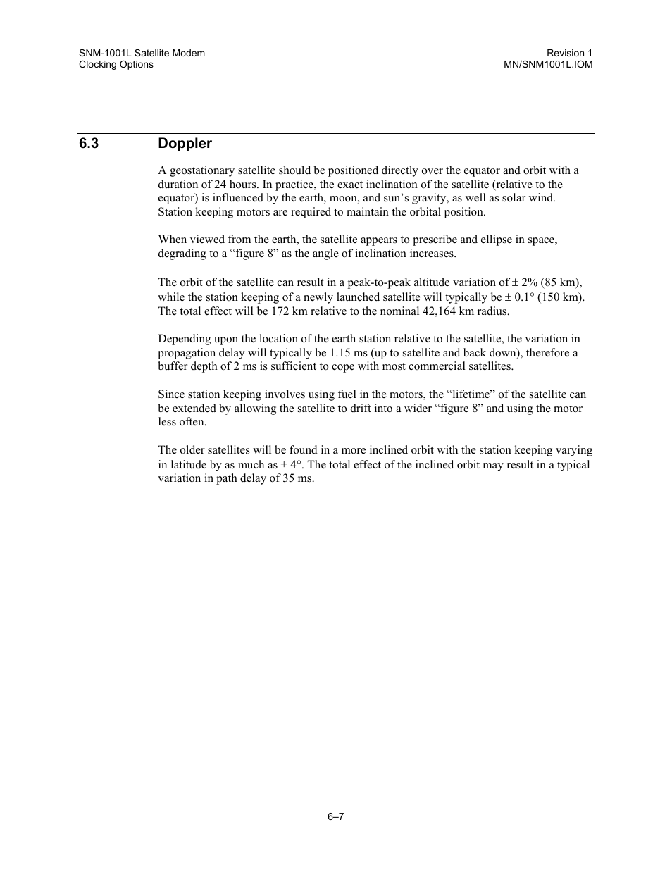 Doppler, 3 doppler | Comtech EF Data SNM-1001L User Manual | Page 173 / 344