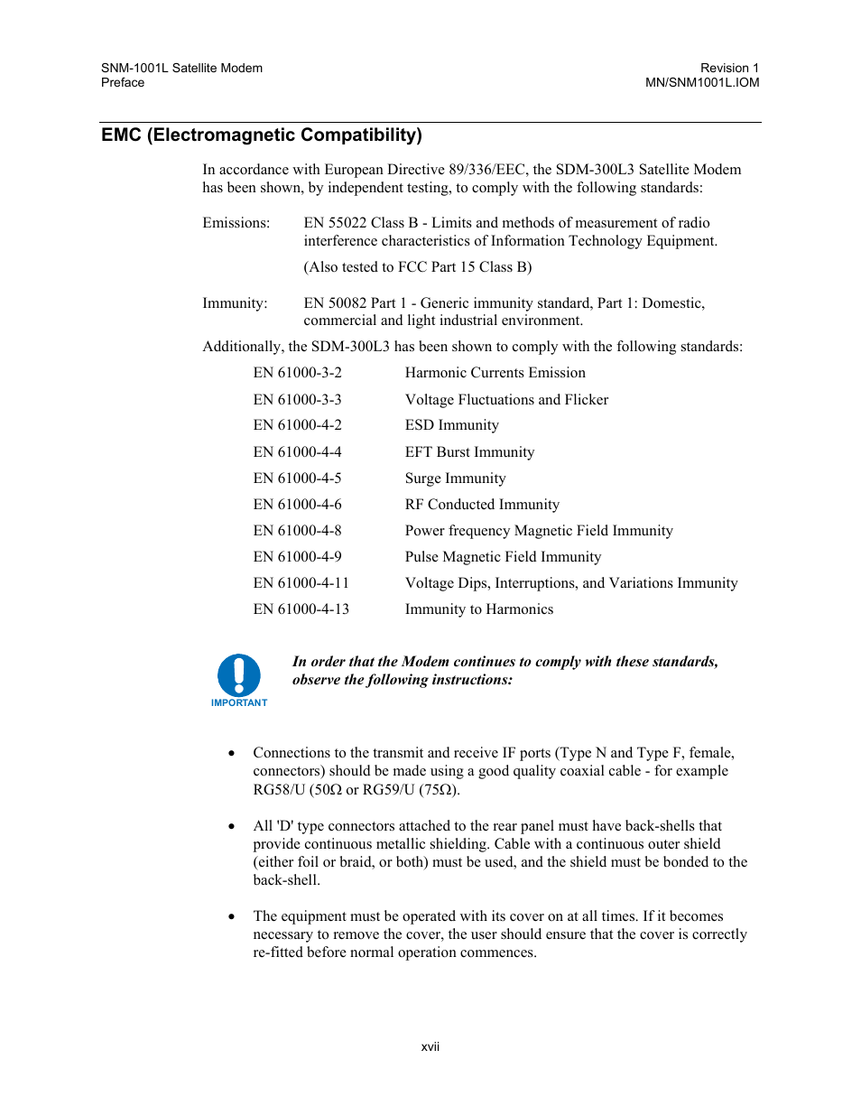 Comtech EF Data SNM-1001L User Manual | Page 22 / 344