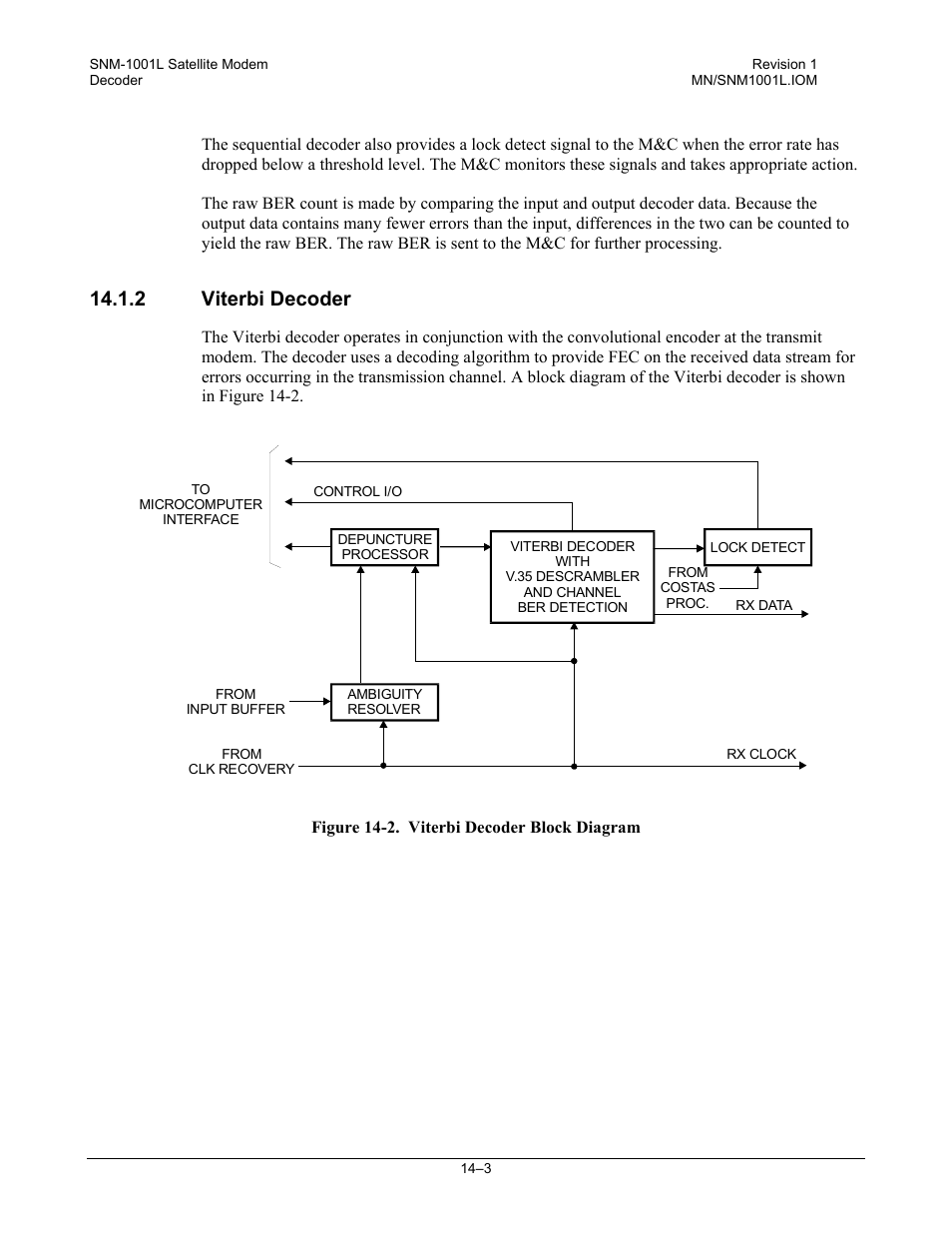 Viterbi decoder, 2 viterbi decoder | Comtech EF Data SNM-1001L User Manual | Page 229 / 344