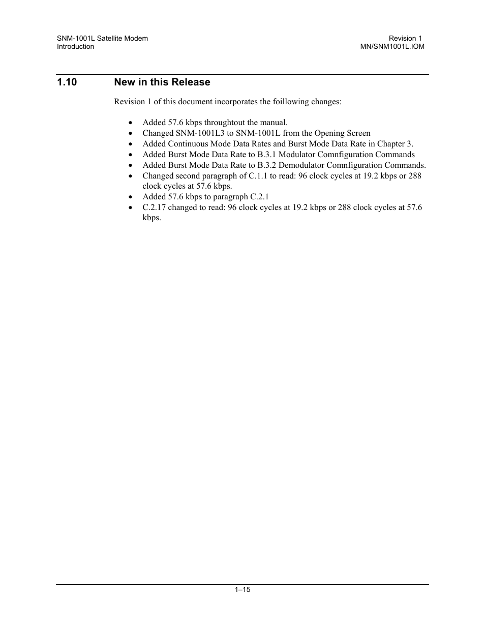 New in this release, 10 new in this release | Comtech EF Data SNM-1001L User Manual | Page 39 / 344