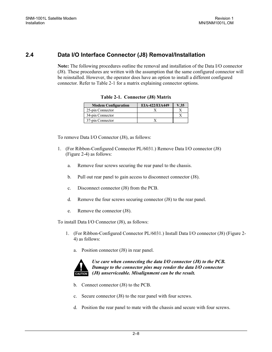 Comtech EF Data SNM-1001L User Manual | Page 48 / 344