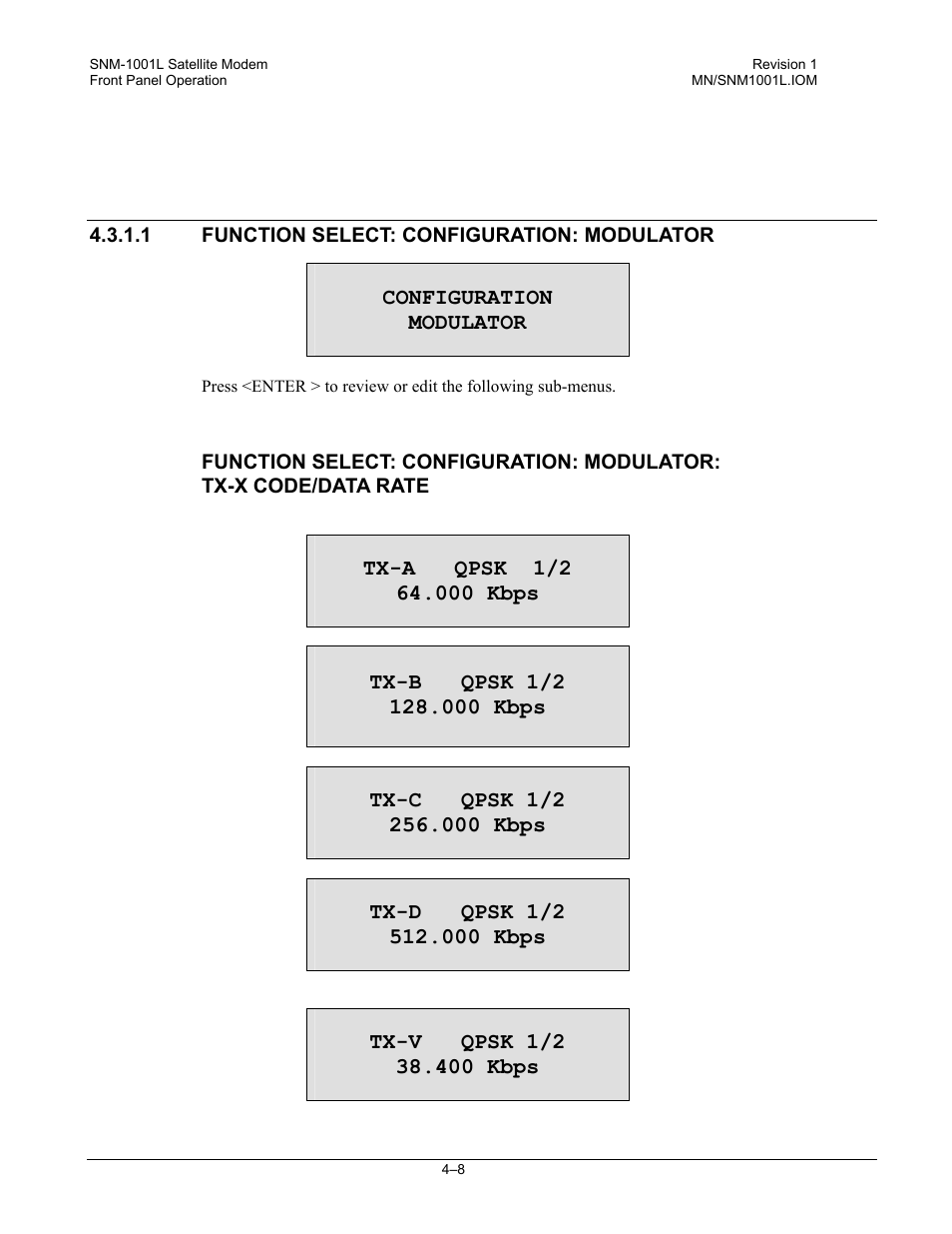 Comtech EF Data SNM-1001L User Manual | Page 72 / 344