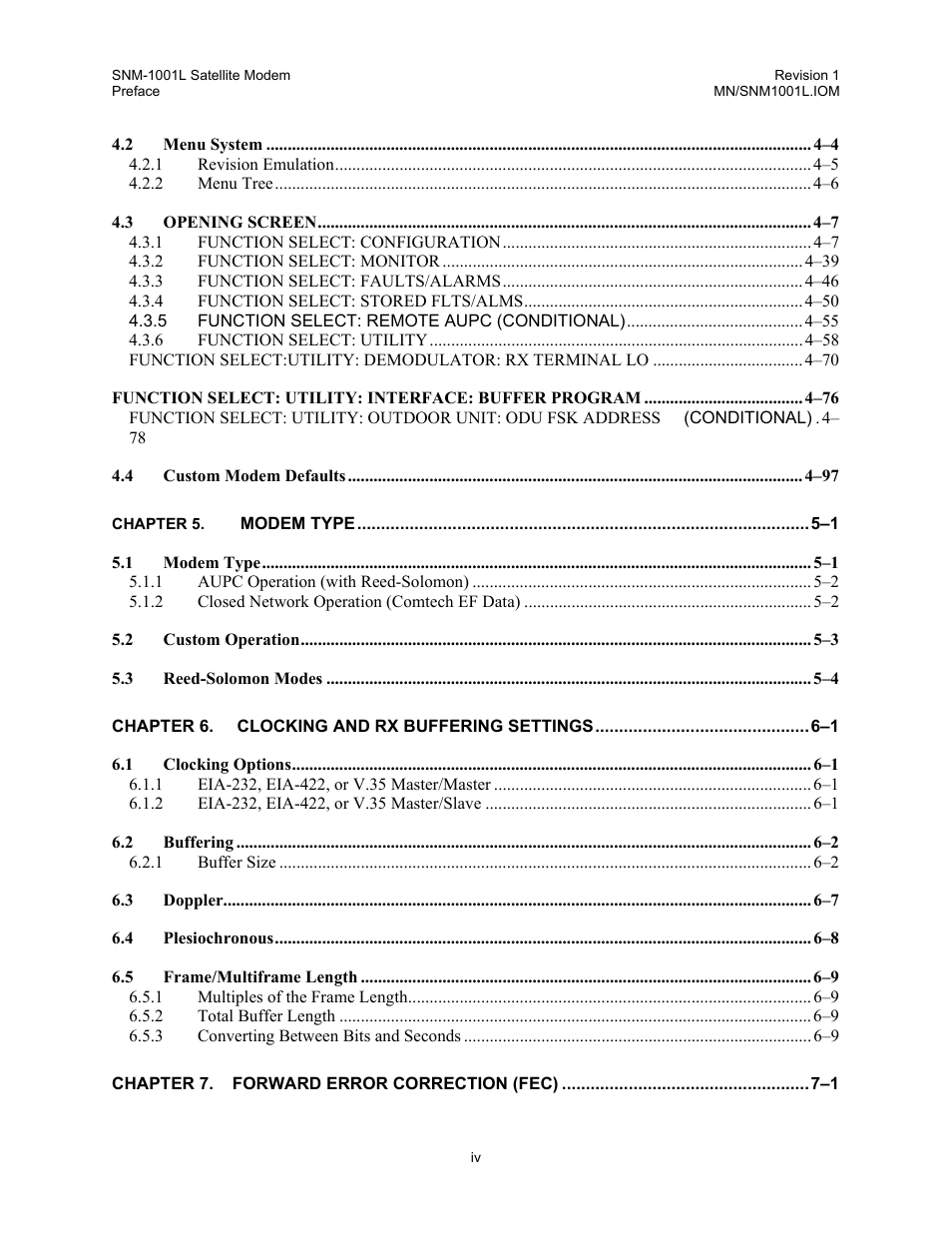 Comtech EF Data SNM-1001L User Manual | Page 9 / 344