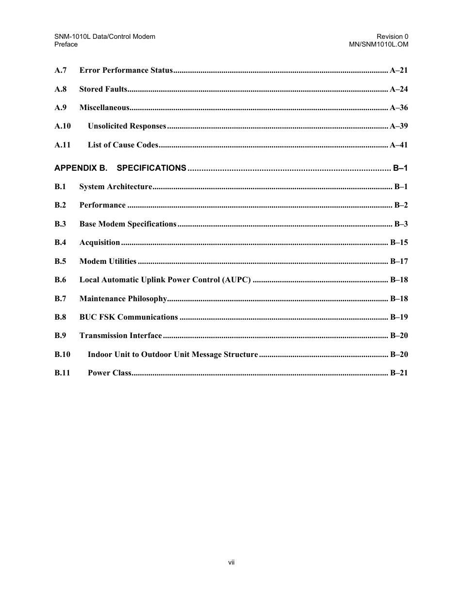 Comtech EF Data SNM-1010L User Manual | Page 11 / 266