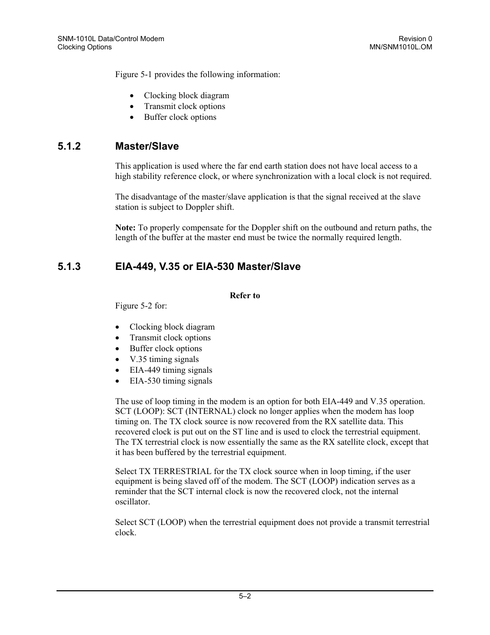 Master/slave, Eia-449, v.35 or eia-530 master/slave | Comtech EF Data SNM-1010L User Manual | Page 152 / 266