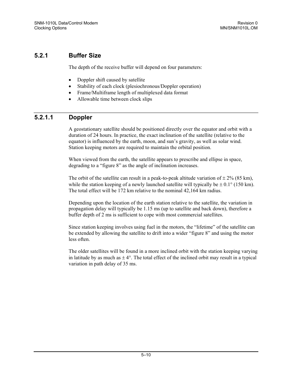 Doppler | Comtech EF Data SNM-1010L User Manual | Page 160 / 266