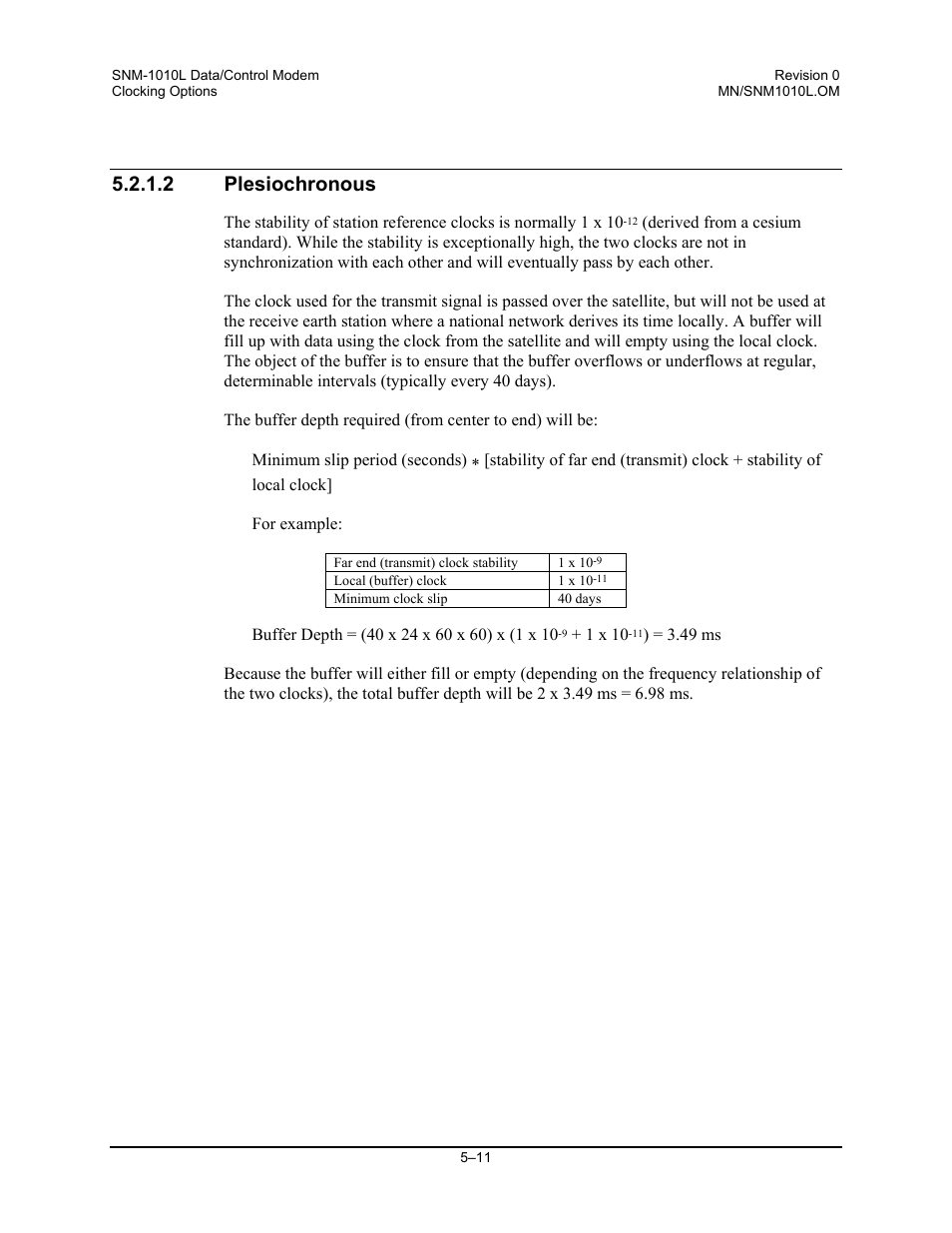 Plesiochronous, 2 plesiochronous | Comtech EF Data SNM-1010L User Manual | Page 161 / 266