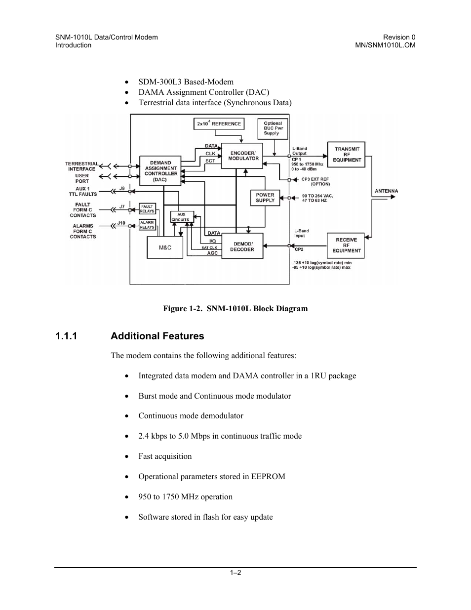 Additional features | Comtech EF Data SNM-1010L User Manual | Page 22 / 266