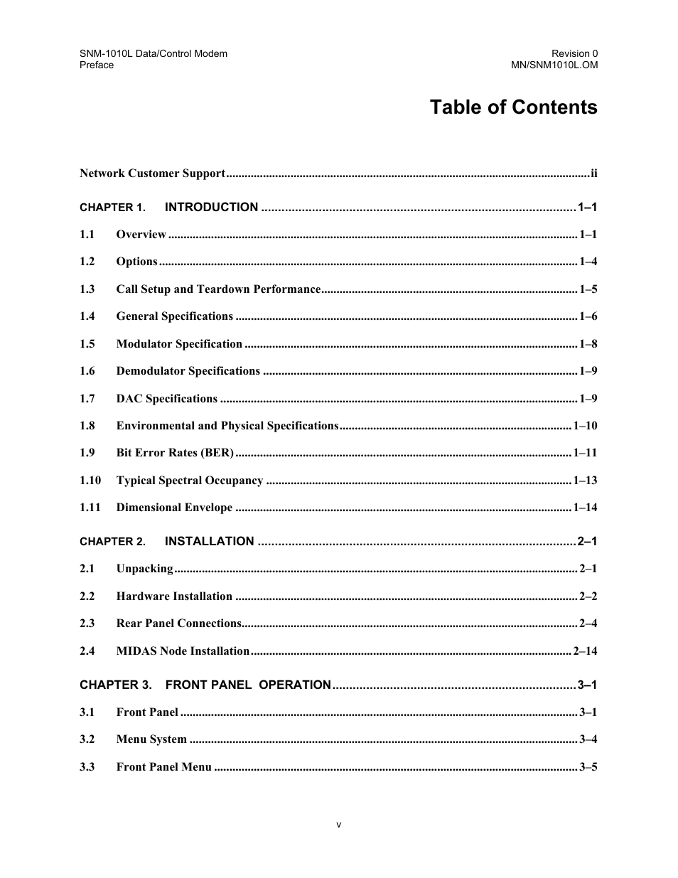 Comtech EF Data SNM-1010L User Manual | Page 9 / 266