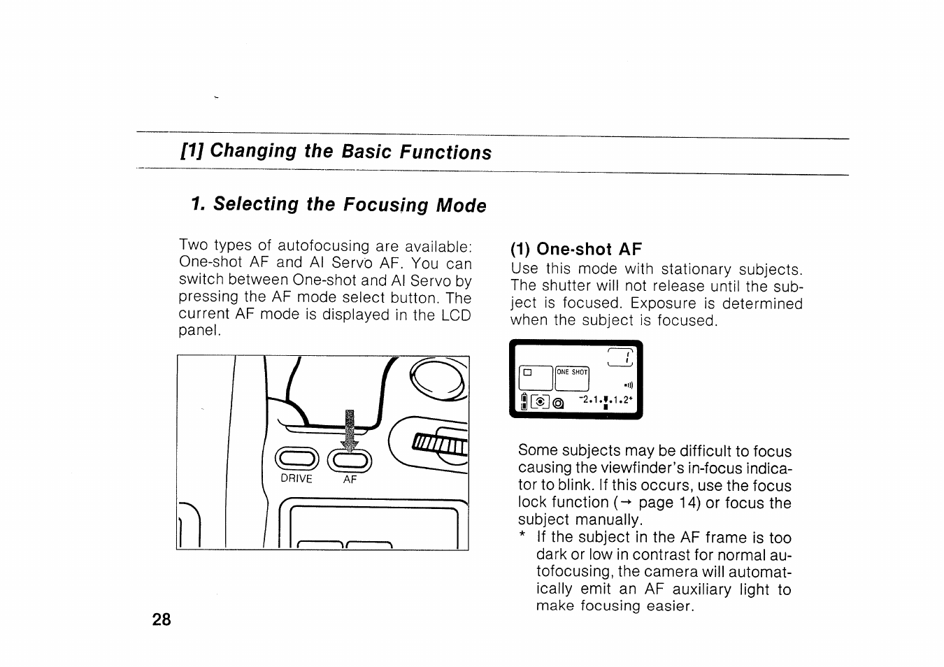 Film loading and rewind | Canon EOS 100 User Manual | Page 28 / 34