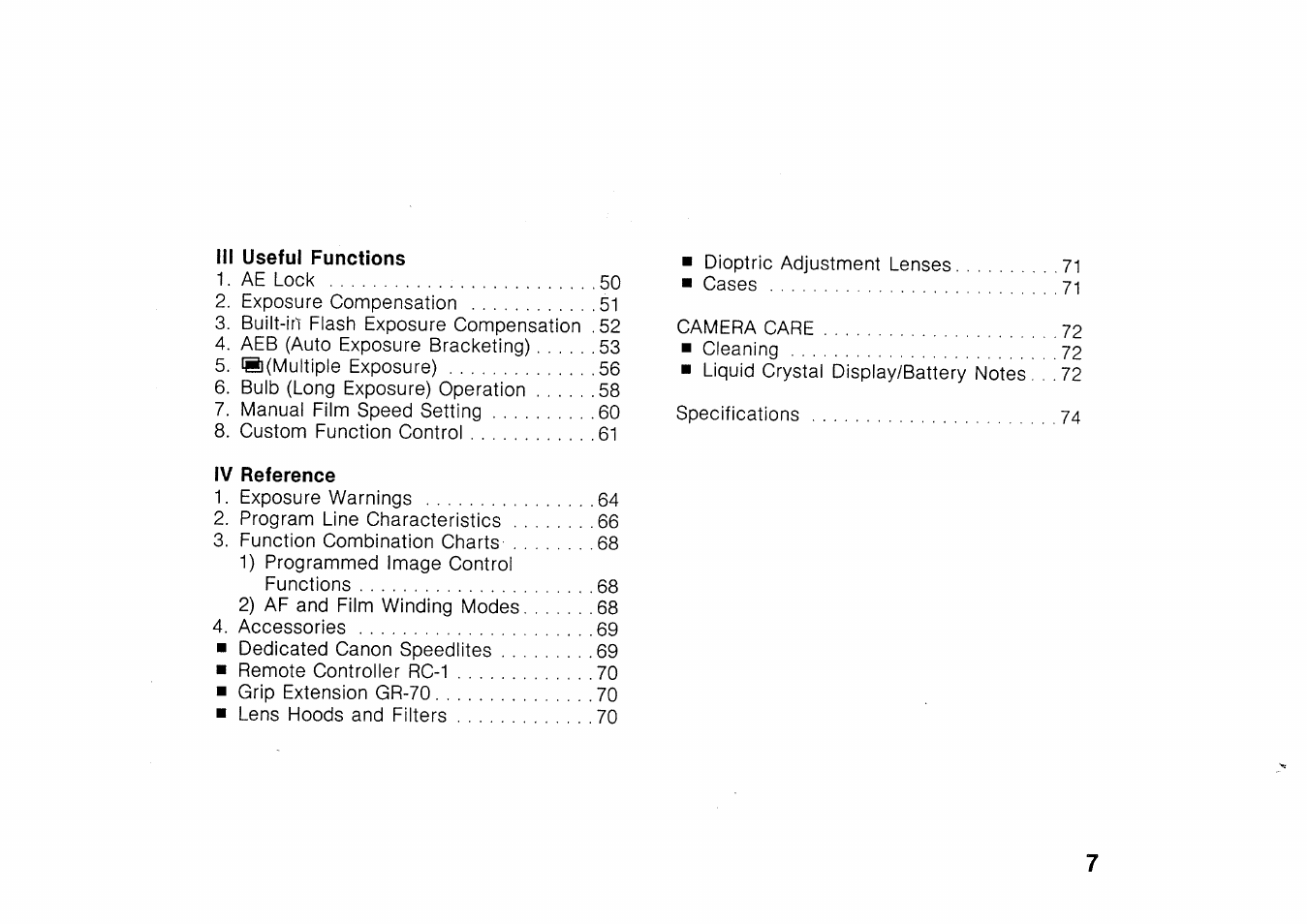 Canon EOS 100 User Manual | Page 7 / 34