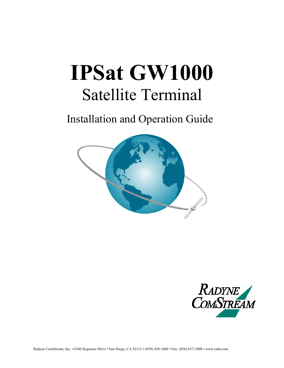 Comtech EF Data IPSat GW1000 User Manual | 51 pages