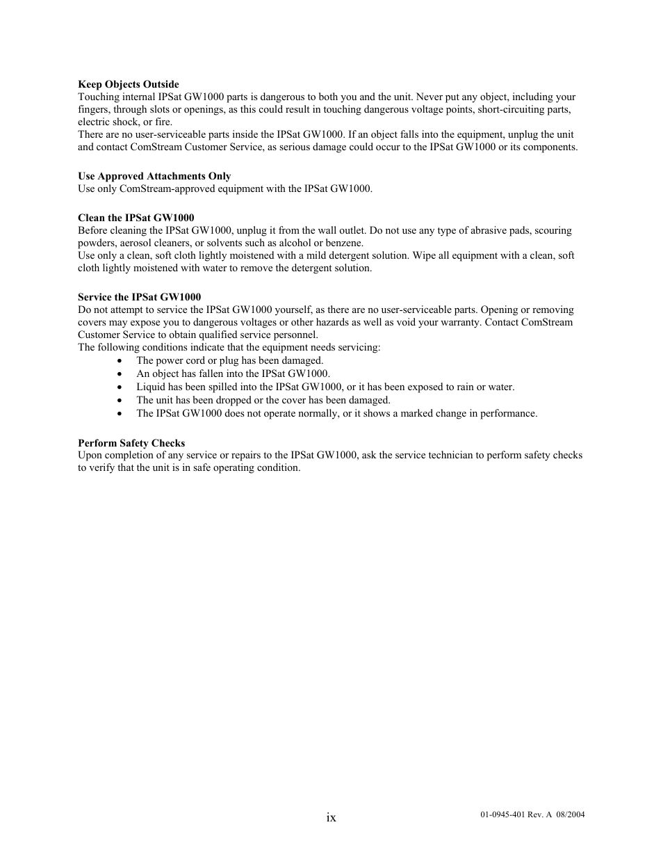 Comtech EF Data IPSat GW1000 User Manual | Page 10 / 51
