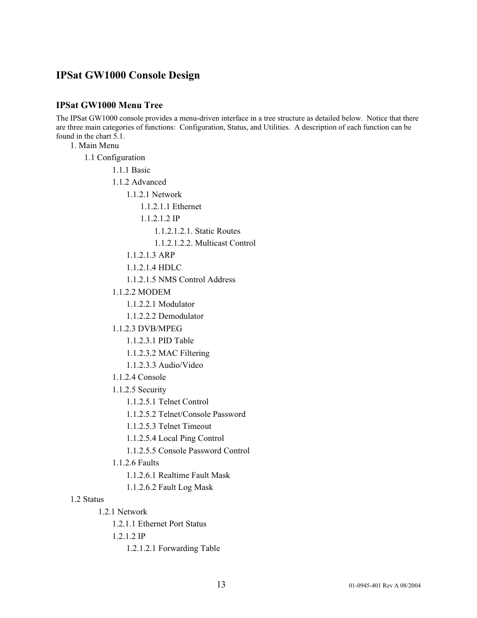 Ipsat gw1000 console design | Comtech EF Data IPSat GW1000 User Manual | Page 23 / 51