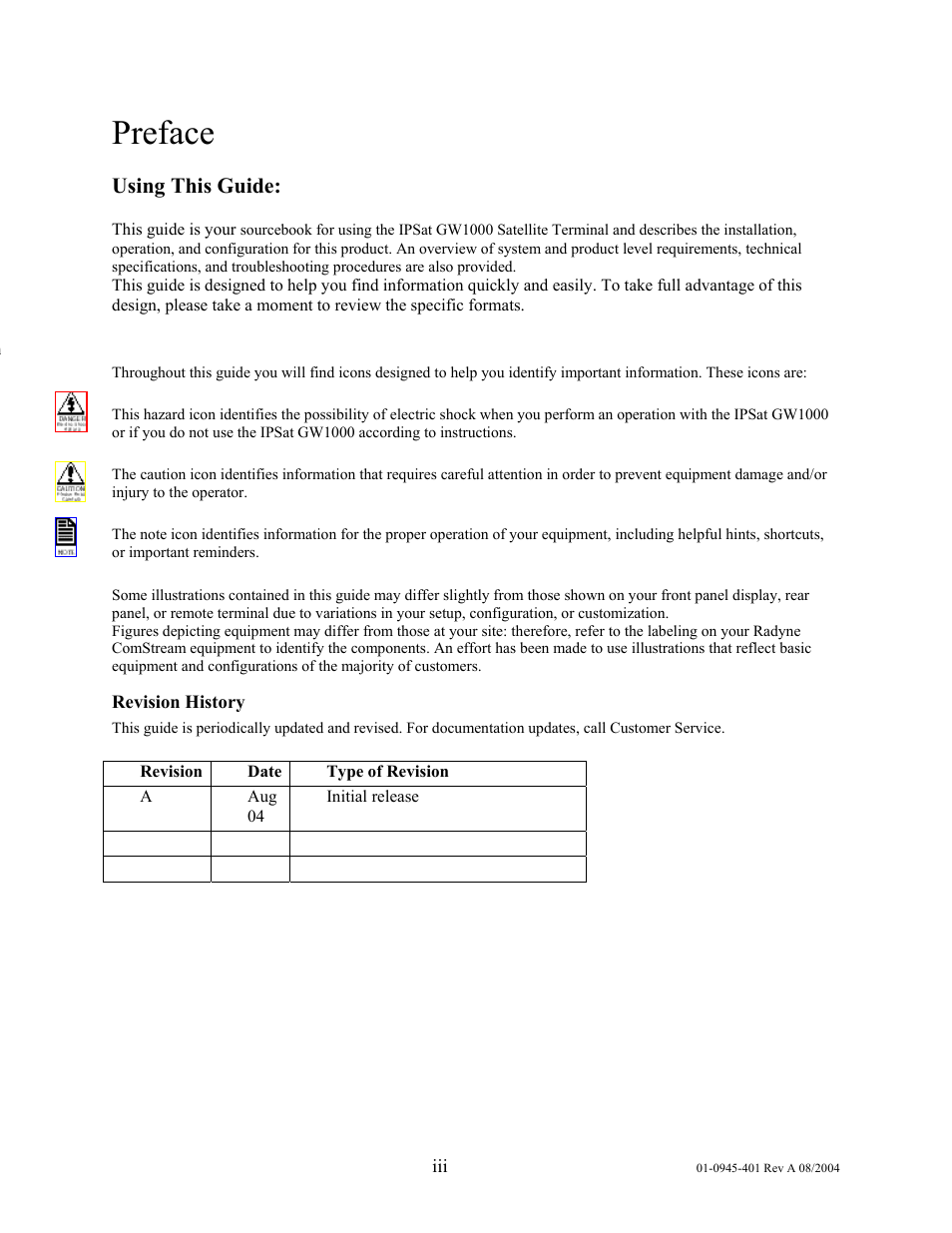 Preface, Using this guide | Comtech EF Data IPSat GW1000 User Manual | Page 4 / 51