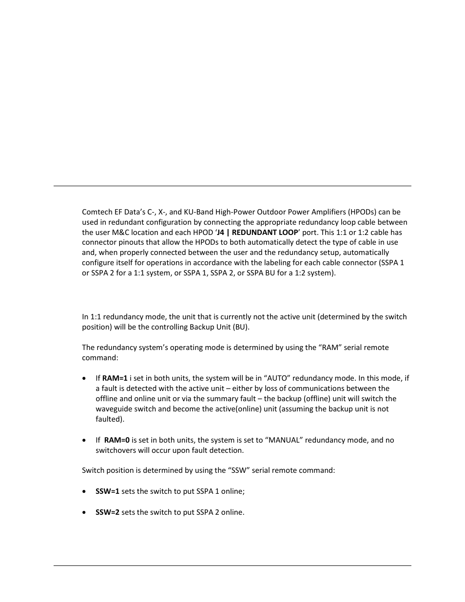 Appendix b. 1:1 and 1:2 redundancy operation, B.1 overview, B.1.1 1:1 redundancy mode | Comtech EF Data HPOD User Manual | Page 131 / 150