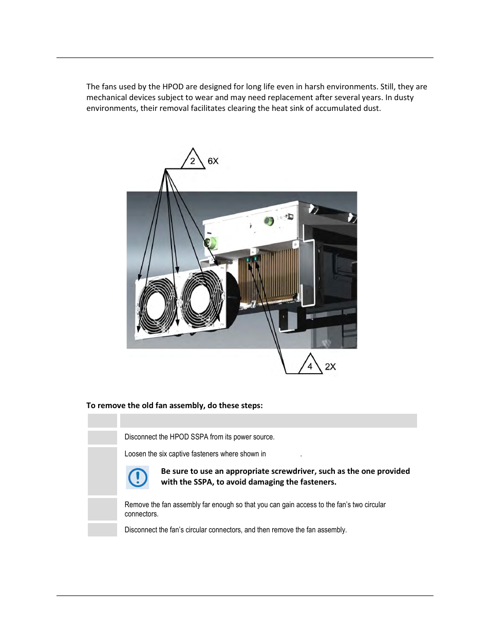 C.3 replace the fan assembly, C.3.1 remove the old fan assembly | Comtech EF Data HPOD User Manual | Page 146 / 150