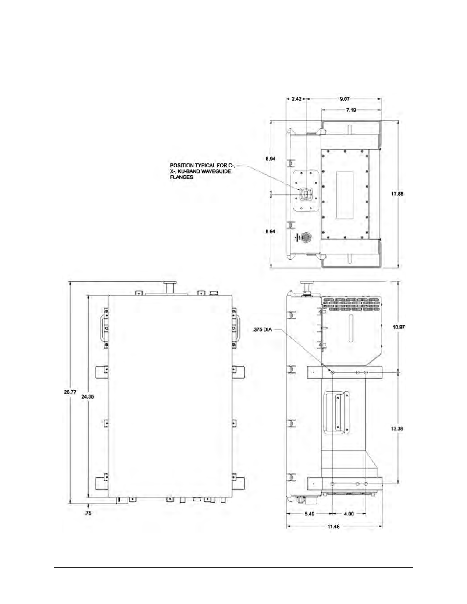 1 dimensional envelope | Comtech EF Data HPOD User Manual | Page 21 / 150