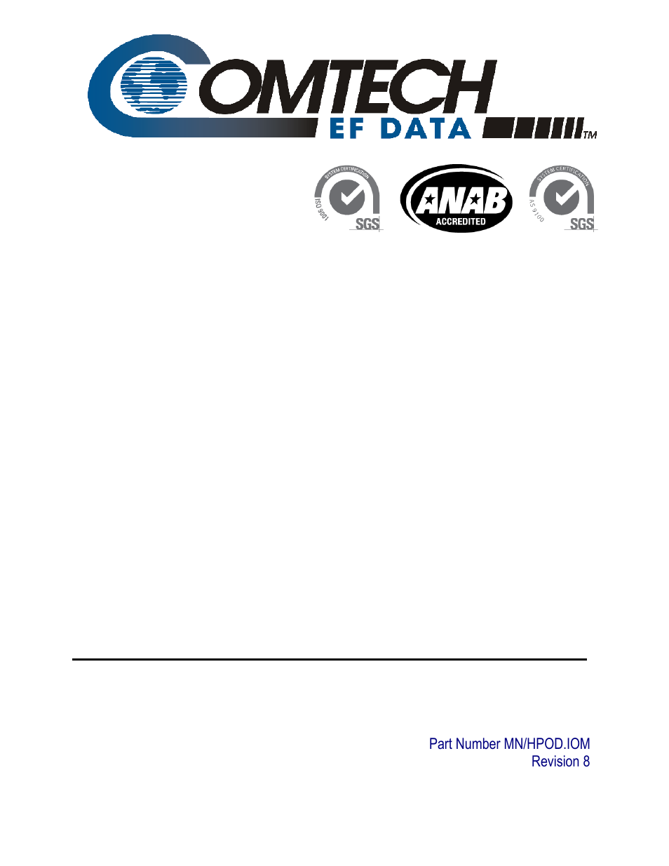 Hpod | Comtech EF Data HPOD User Manual | Page 3 / 150