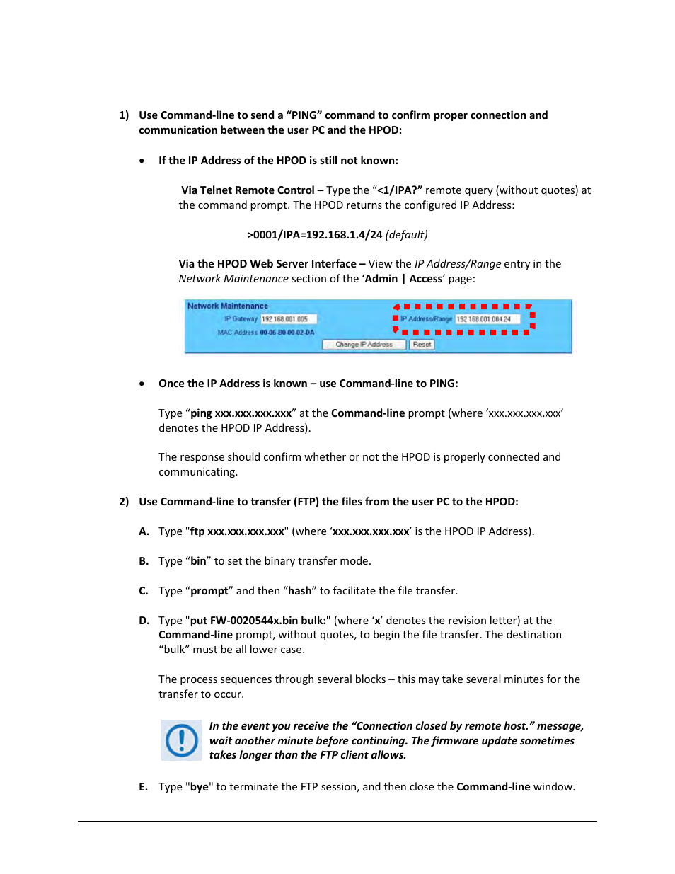 2 perform the ethernet-based ftp upload procedure | Comtech EF Data HPOD User Manual | Page 46 / 150