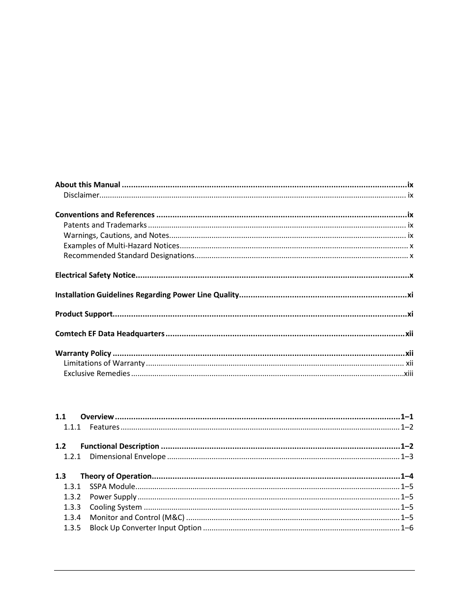 Comtech EF Data HPOD User Manual | Page 7 / 150