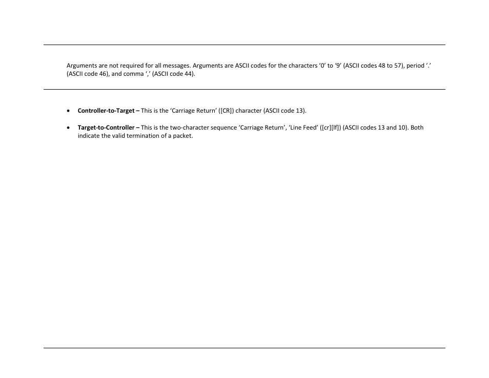 6 optional message arguments, 7 end of packet | Comtech EF Data HPOD User Manual | Page 78 / 150