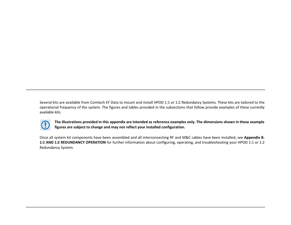 Appendix a. redundancy system assembly kits, A.1 overview | Comtech EF Data HPOD User Manual | Page 91 / 150