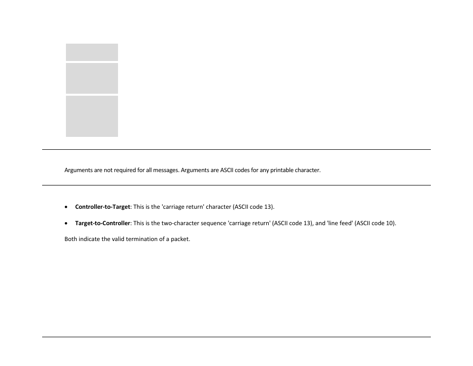 6 optional message arguments, 7 end of packet | Comtech EF Data LPOD User Manual | Page 109 / 218