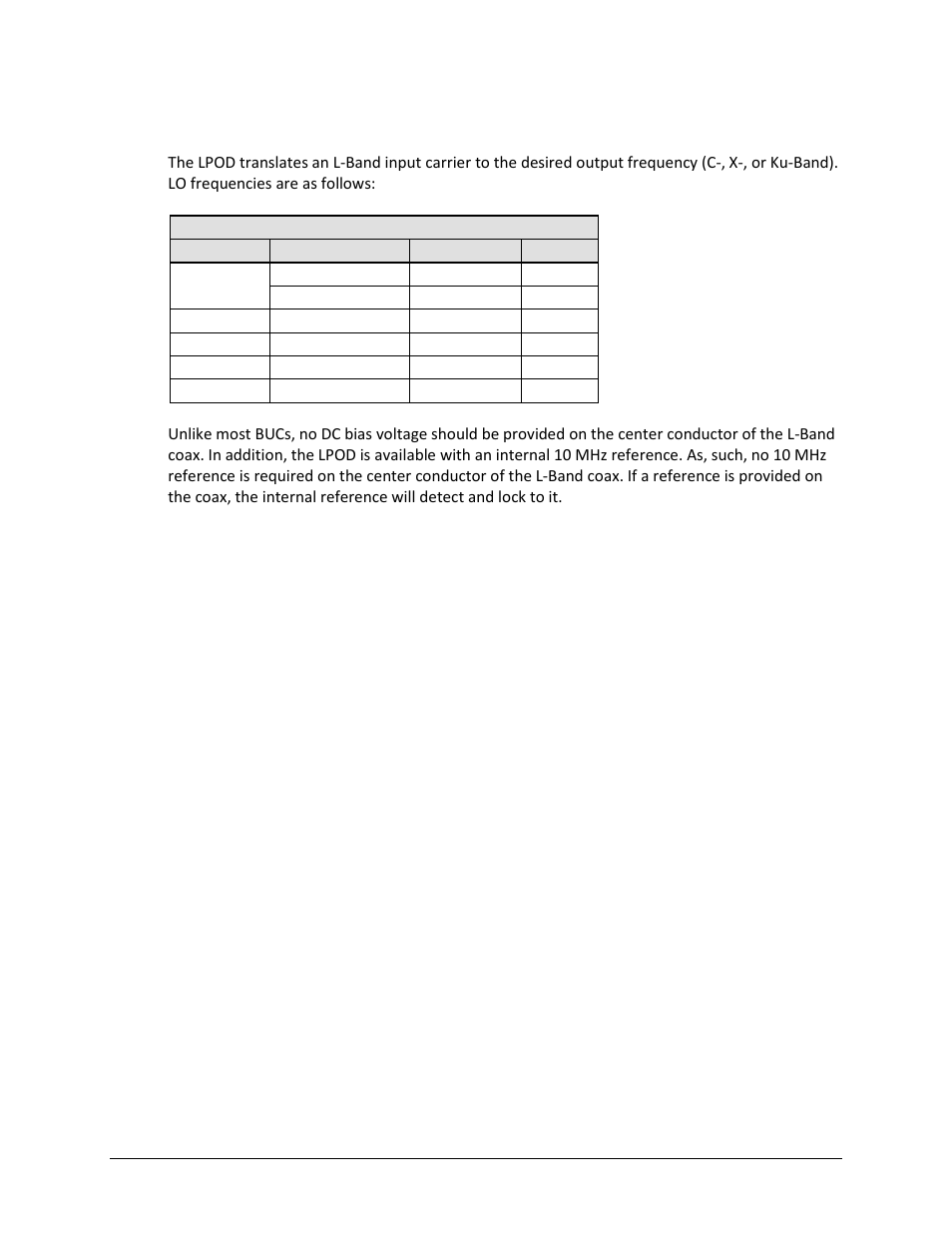 7 block up converter (buc) input | Comtech EF Data LPOD User Manual | Page 25 / 218