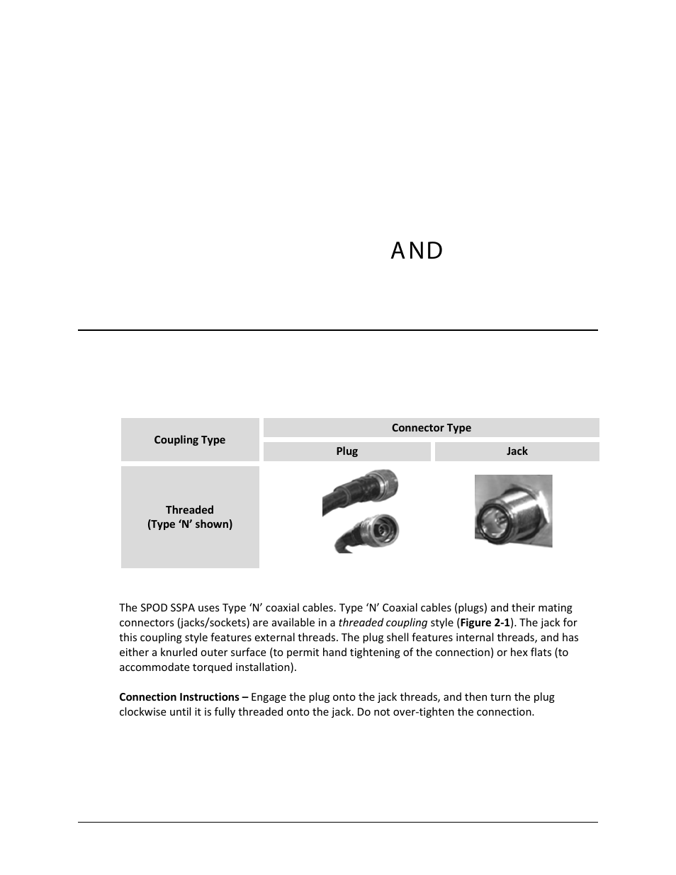 1 cabling connection types, 1 coaxial cable connections, Chapter 2. system connections, installation | Startup | Comtech EF Data LPOD User Manual | Page 41 / 218