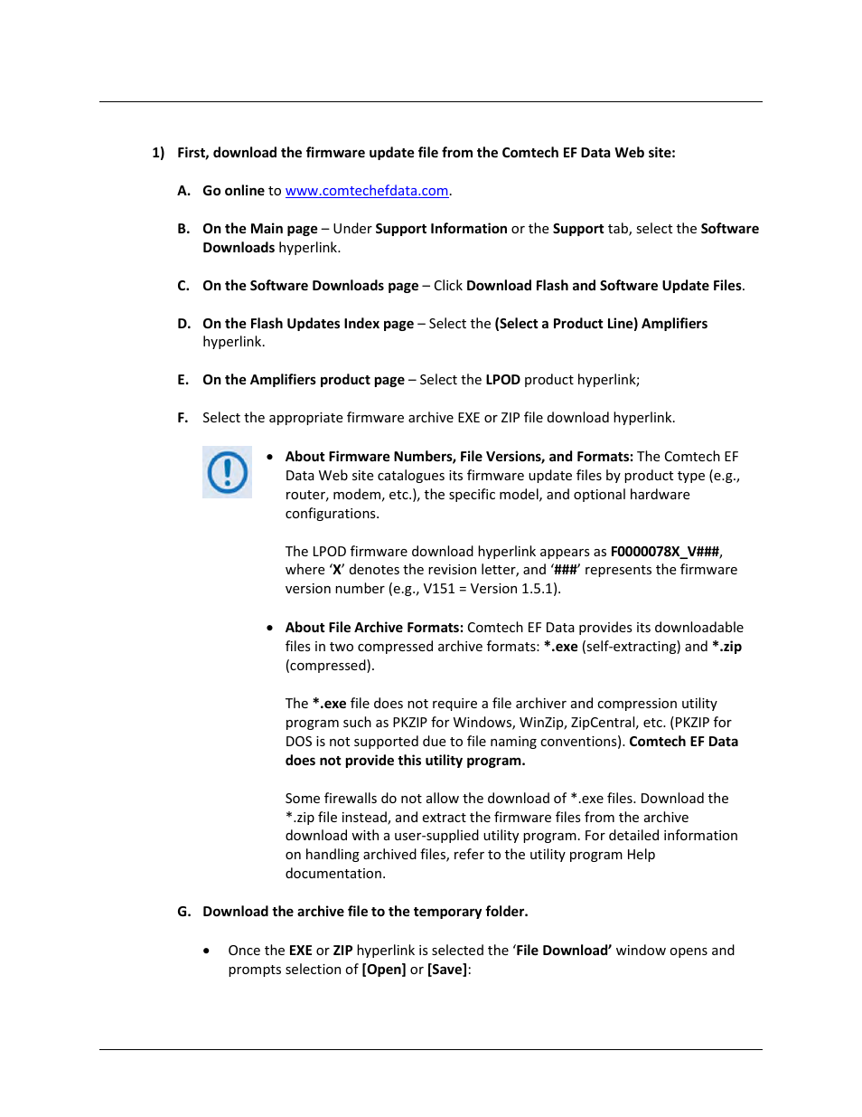 3 download and extract the firmware update | Comtech EF Data LPOD User Manual | Page 61 / 218