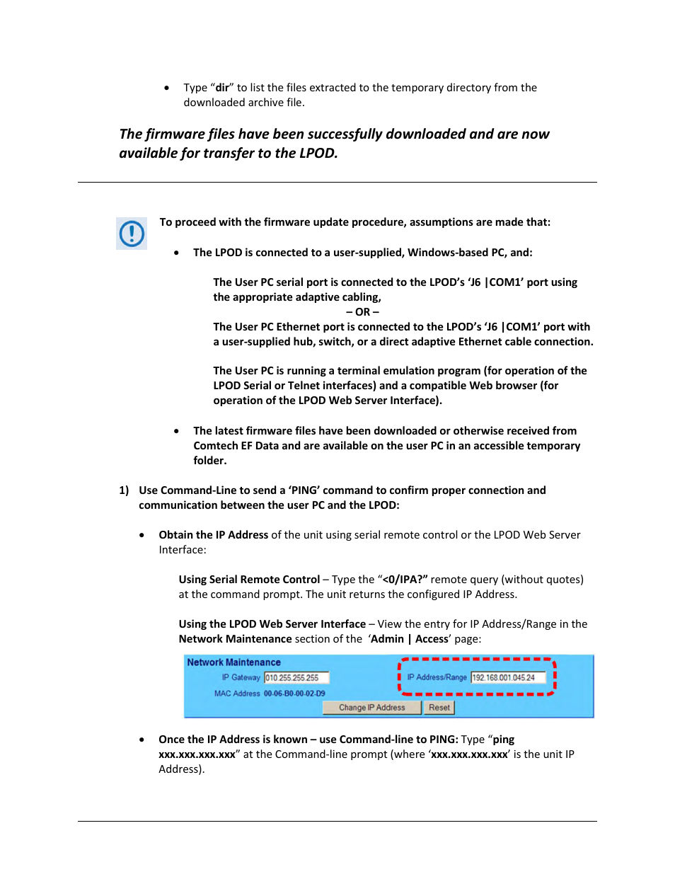 4 perform the ftp upload procedure | Comtech EF Data LPOD User Manual | Page 63 / 218