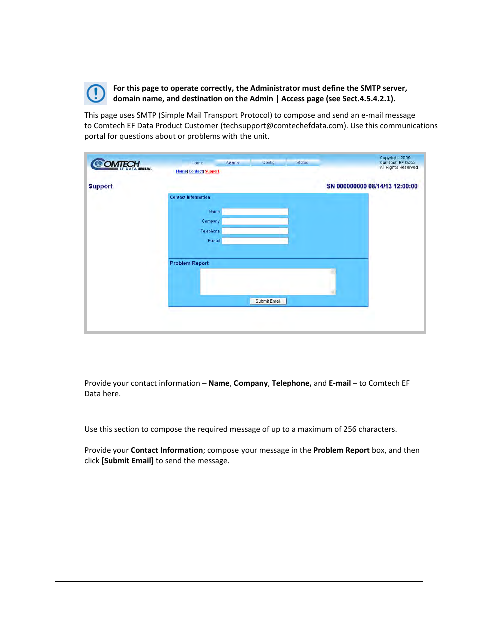 3 home | support | Comtech EF Data LPOD User Manual | Page 78 / 218