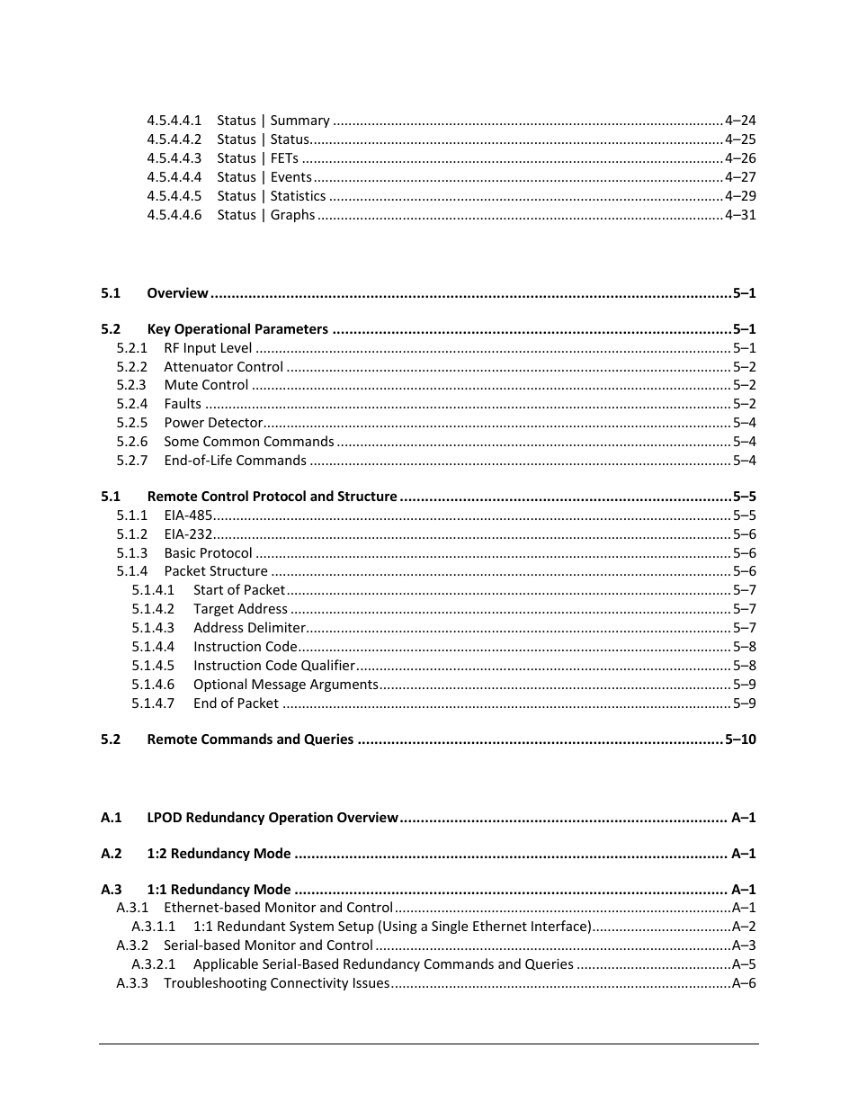 Comtech EF Data LPOD User Manual | Page 8 / 218