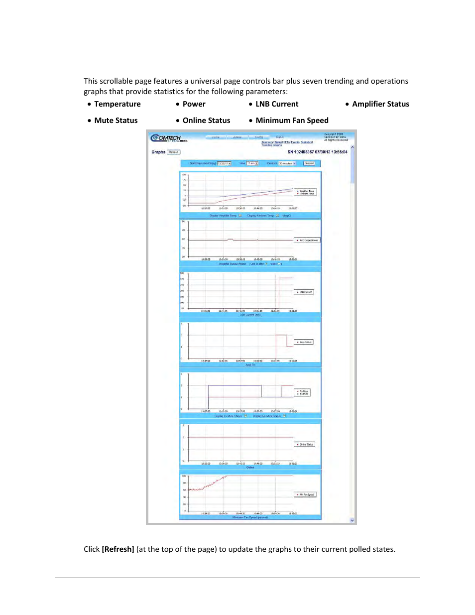 6 status | graphs | Comtech EF Data LPOD User Manual | Page 95 / 218