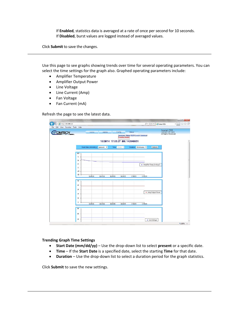 6 status | trending graphs | Comtech EF Data LPOD-R User Manual | Page 108 / 154