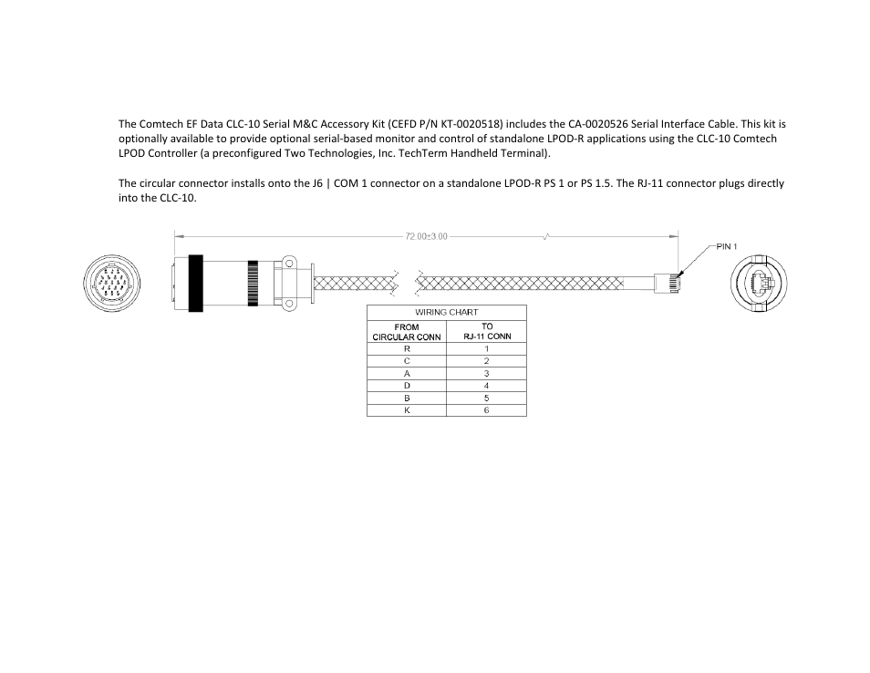 A.2.1 serial interface cable | Comtech EF Data LPOD-R User Manual | Page 136 / 154