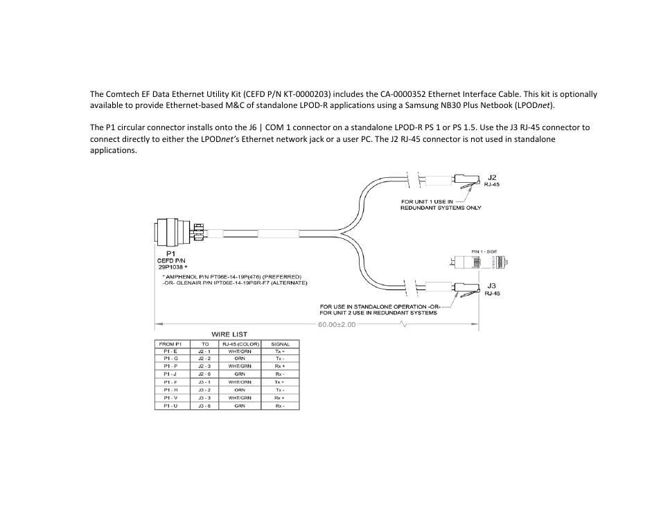 A.2.2 ethernet interface cable | Comtech EF Data LPOD-R User Manual | Page 137 / 154