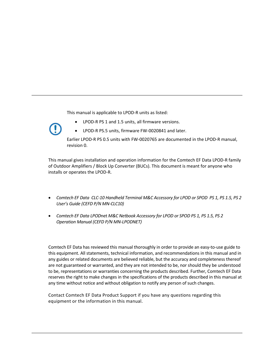 Preface, About this manual, Related documents | Disclaimer | Comtech EF Data LPOD-R User Manual | Page 45 / 154